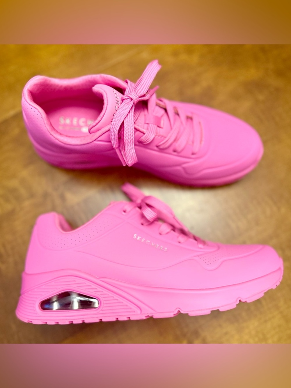 Skechers Hot Pink Women's Air-Cushioned Athletic Sneakers - Picture 15 of 16